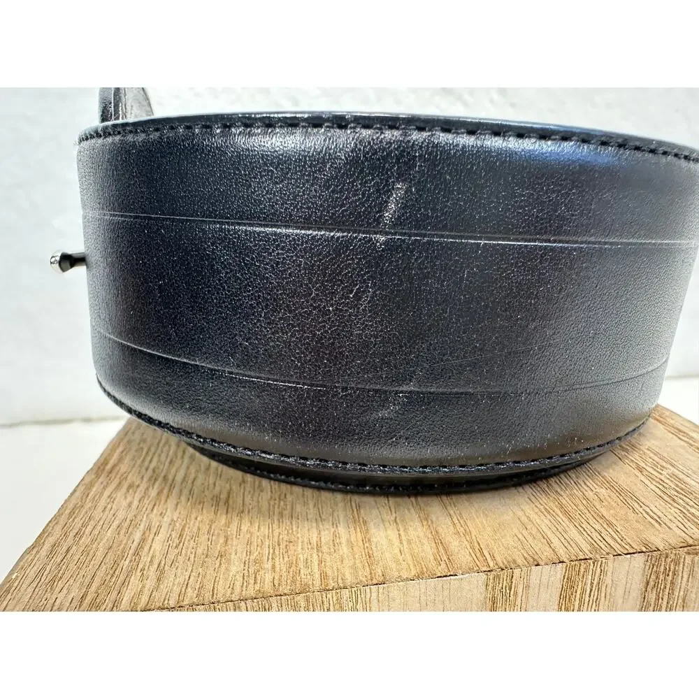 Lauren Ralph Lauren Black Leather Belt SZ XL Quiet Luxury Heritage Style